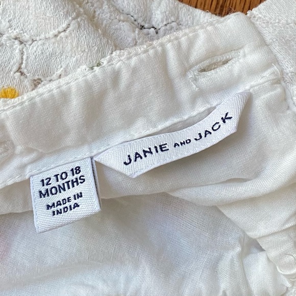 Janie and jack | fancy cream dress with flowers. - Picture 2 of 3